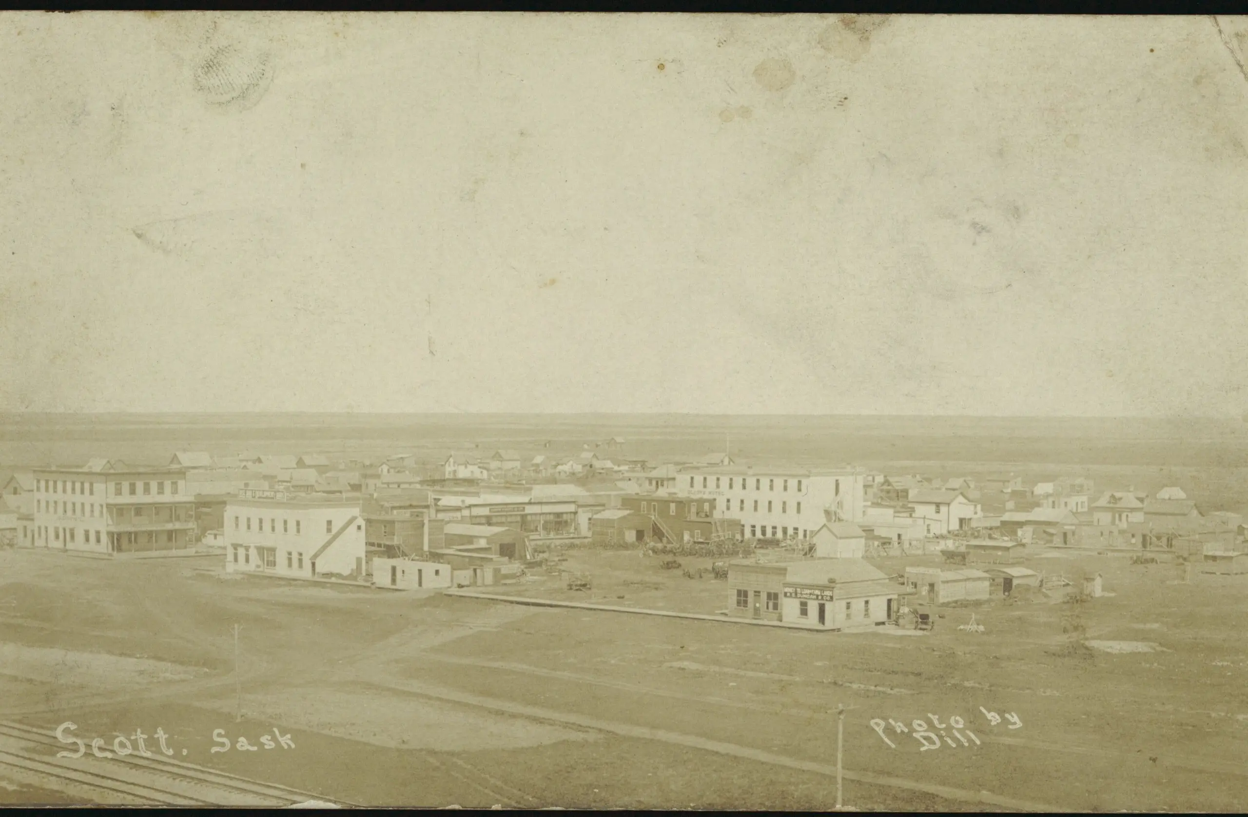 Bird's eye view of Scott, Sask.
