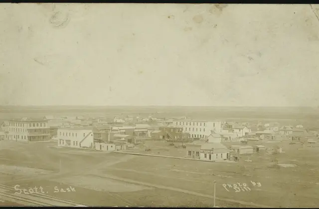 Bird's eye view of Scott, Sask.